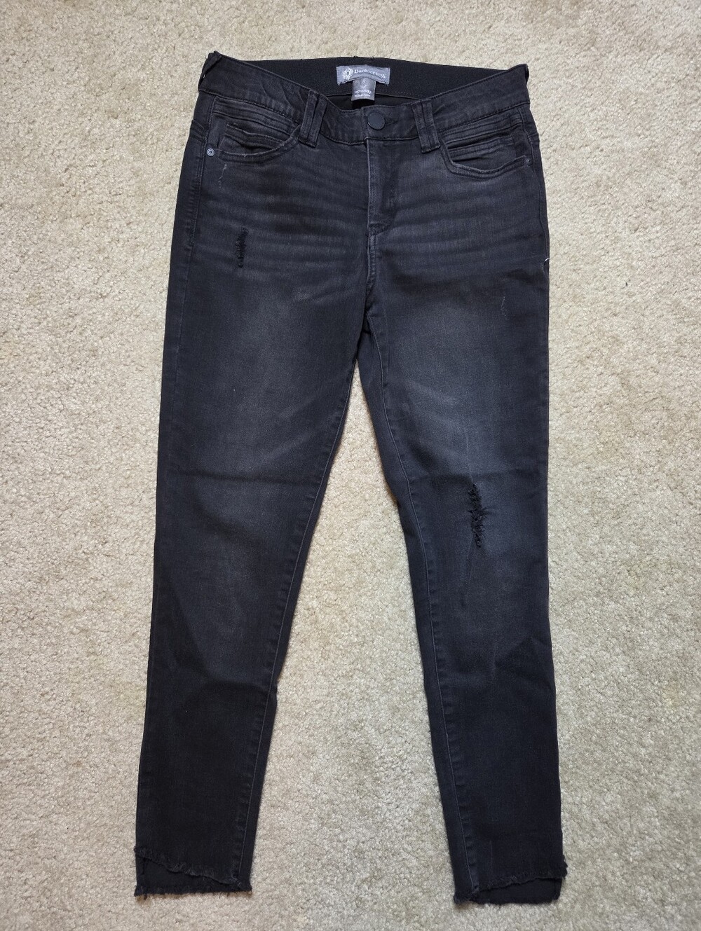 Democracy "Ab"solution High-Rise Black Skinny Jeans Tummy Control Stretch Sz 8